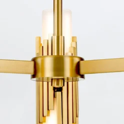 Elstead Lighting Marvele Kronleuchter 6-flammig Messing Opalglas