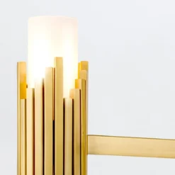 Elstead Lighting Marvele Kronleuchter 6-flammig Messing Opalglas