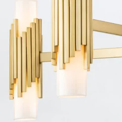 Elstead Lighting Marvele Kronleuchter 10-flammig Messing Opalglas