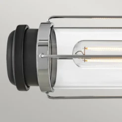 Elstead Lighting Masthead Wandleuchte 2-Light Chrom Schwarz IP44 E27