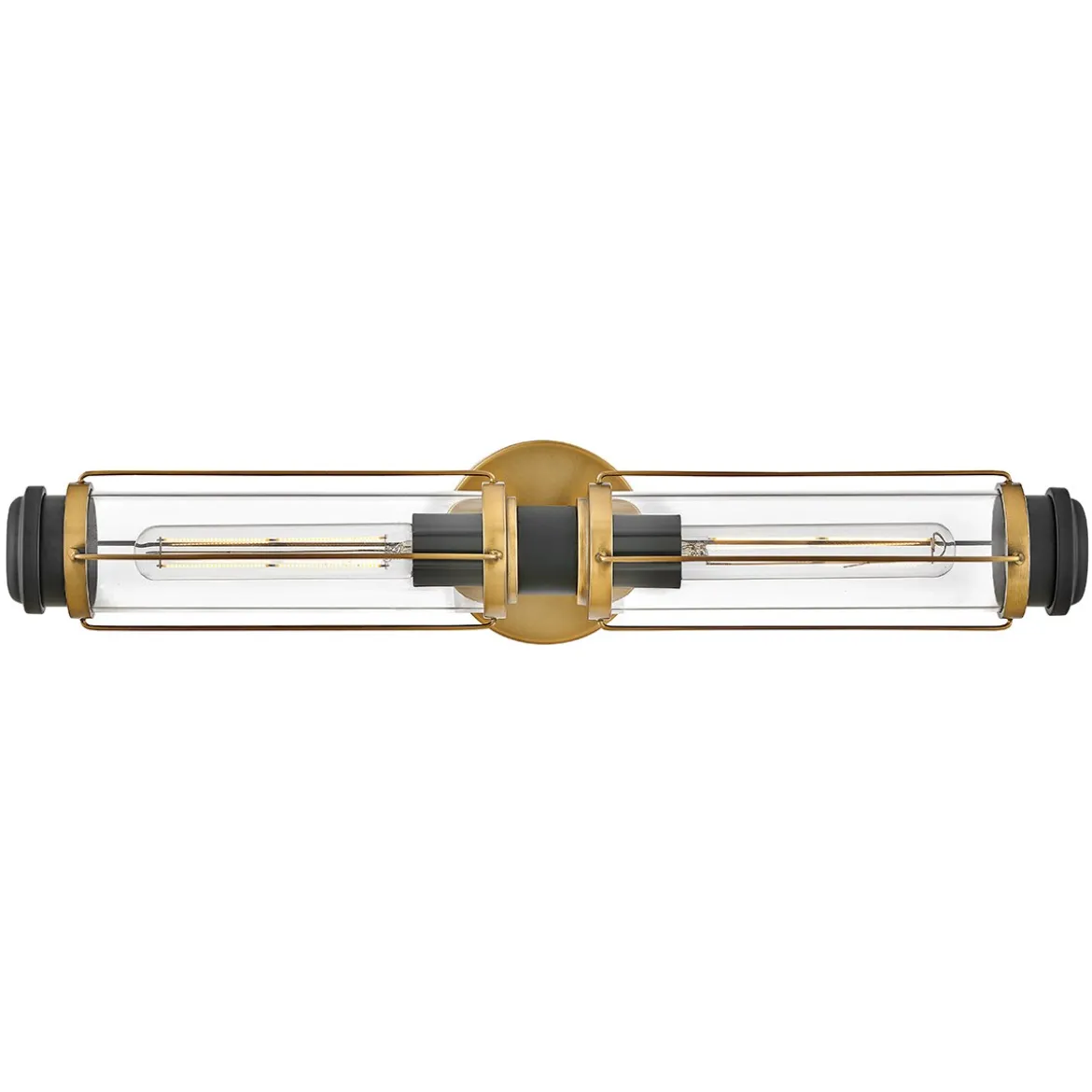 Elstead Lighting Masthead Wandleuchte 2-Light Messing Schwarz IP44 E27
