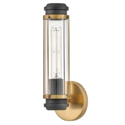 Elstead Lighting Masthead Wandleuchte 1-Light Messing Schwarz IP44 E27