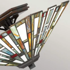 Elstead Lighting Maybeck Deckenleuchte 2-Light Tiffany-Stil Bronze E27