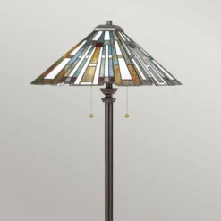 Elstead Lighting Maybeck Stehleuchte 2-Light Tiffany-Stil Bronze E27