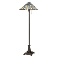 Elstead Lighting Maybeck Stehleuchte 2-Light Tiffany-Stil Bronze E27