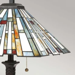 Elstead Lighting Maybeck Tischleuchte 2-Light Tiffany-Stil Bronze E27