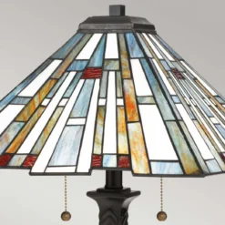 Elstead Lighting Maybeck Tischleuchte 2-Light Tiffany-Stil Bronze E27