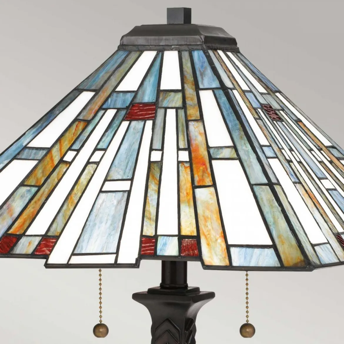 Elstead Lighting Maybeck Tischleuchte 2-Light Tiffany-Stil Bronze E27