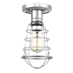 Elstead Lighting Mixon Deckenleuchte Semi-Flush 1-Light Chrom E27