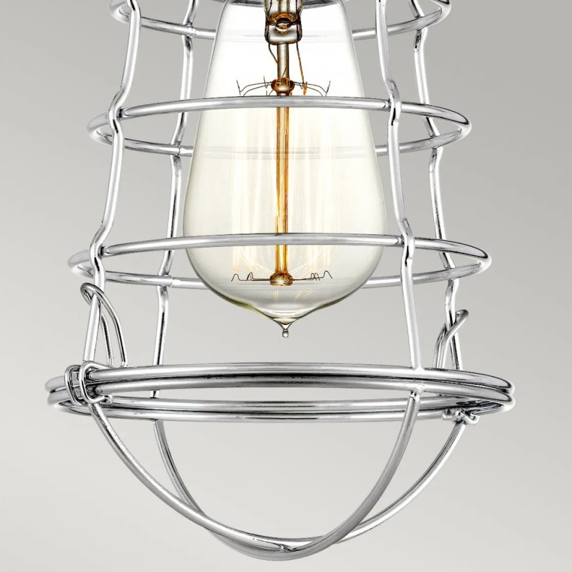 Elstead Lighting Mixon Deckenleuchte Semi-Flush 1-Light Chrom E27