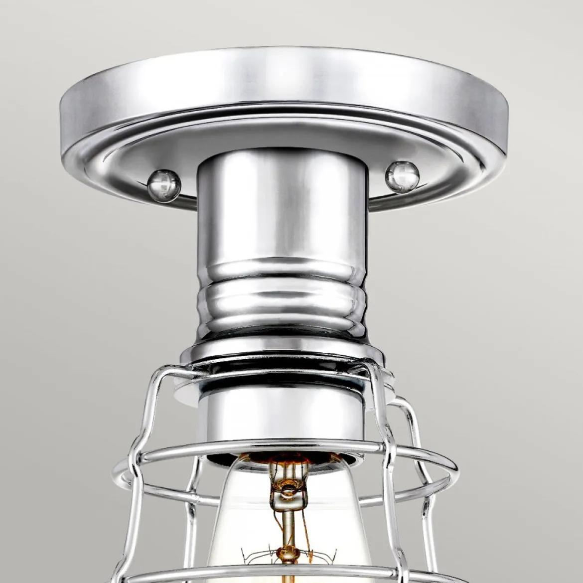 Elstead Lighting Mixon Deckenleuchte Semi-Flush 1-Light Chrom E27