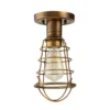 Elstead Lighting Mixon Deckenleuchte Semi-Flush 1-Light Messing antik E27