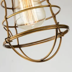 Elstead Lighting Mixon Deckenleuchte Semi-Flush 1-Light Messing antik E27