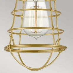 Elstead Lighting Mixon Deckenleuchte Semi-Flush 1-Light Messing gebürstet E27
