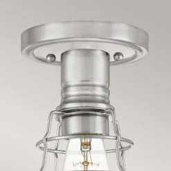 Elstead Lighting Mixon Deckenleuchte Semi-Flush 1-Light Nickel E27