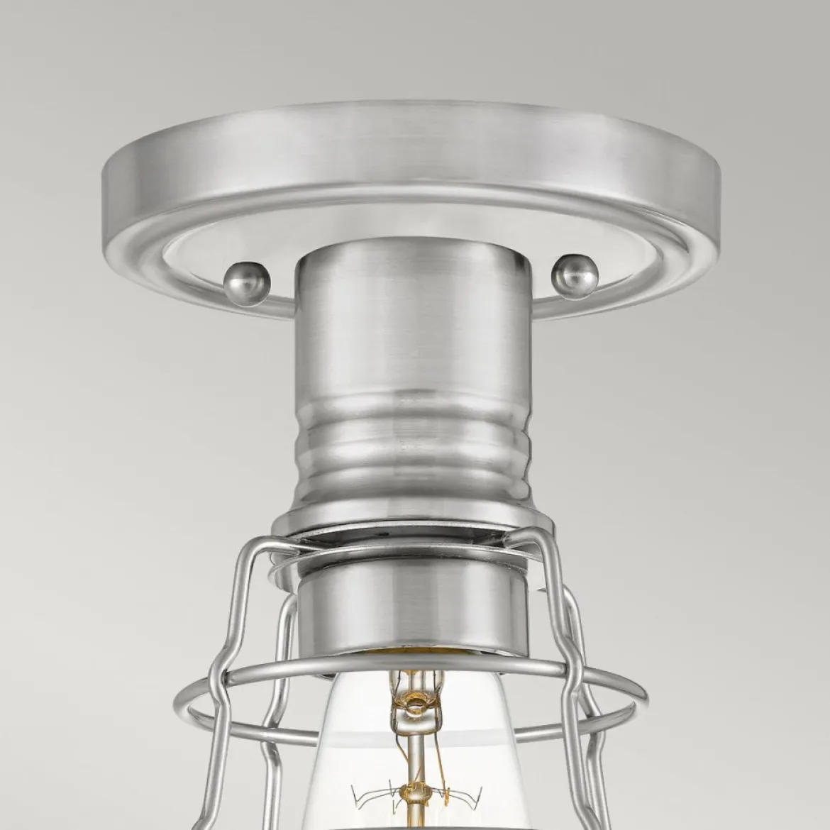 Elstead Lighting Mixon Deckenleuchte Semi-Flush 1-Light Nickel E27