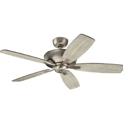 Elstead Lighting Monarch2 Deckenventilator Zinn Holz