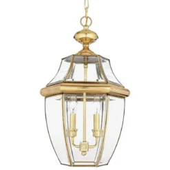 Elstead Lighting Newbury 2 Light Large Chain Lantern Pendelleuchte IP23 messing