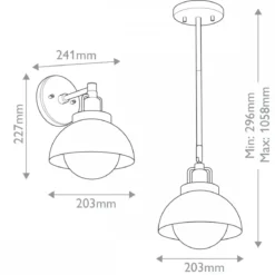 Elstead Lighting Niva Wandleuchte 1-flammig umwandelbar Schwarz
