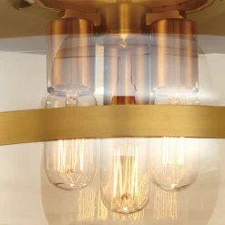 Elstead Lighting Nottingham Deckenleuchte 3-flammig 55cm Antikmessing