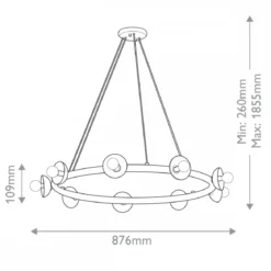 Elstead Lighting Palta Kronleuchter 9-flammig Satinschwarz E14