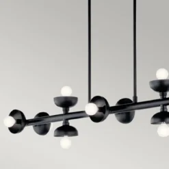Elstead Lighting Palta Pendelleuchte 10-flammig Satinschwarz E14