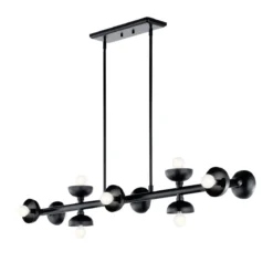 Elstead Lighting Palta Pendelleuchte 10-flammig Satinschwarz E14