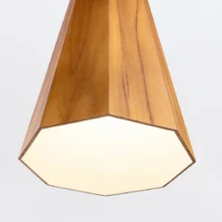 Elstead Lighting Pendelleuchte ANGULAR Teakfurnier E27