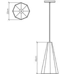 Elstead Lighting Pendelleuchte ANGULAR Teakfurnier E27