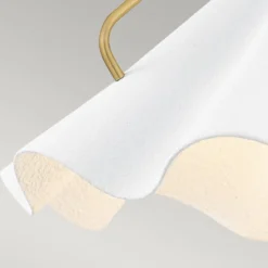 Elstead Lighting Pendelleuchte Mejia 1-flammig Messing weiß E27