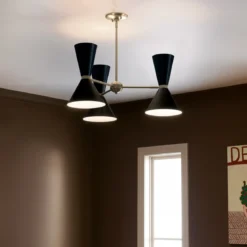 Elstead Lighting Phix Kronleuchter 3-armig Champagnerbronze Schwarz