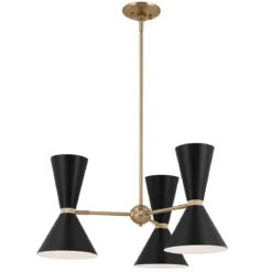 Elstead Lighting Phix Kronleuchter 3-armig Champagnerbronze Schwarz