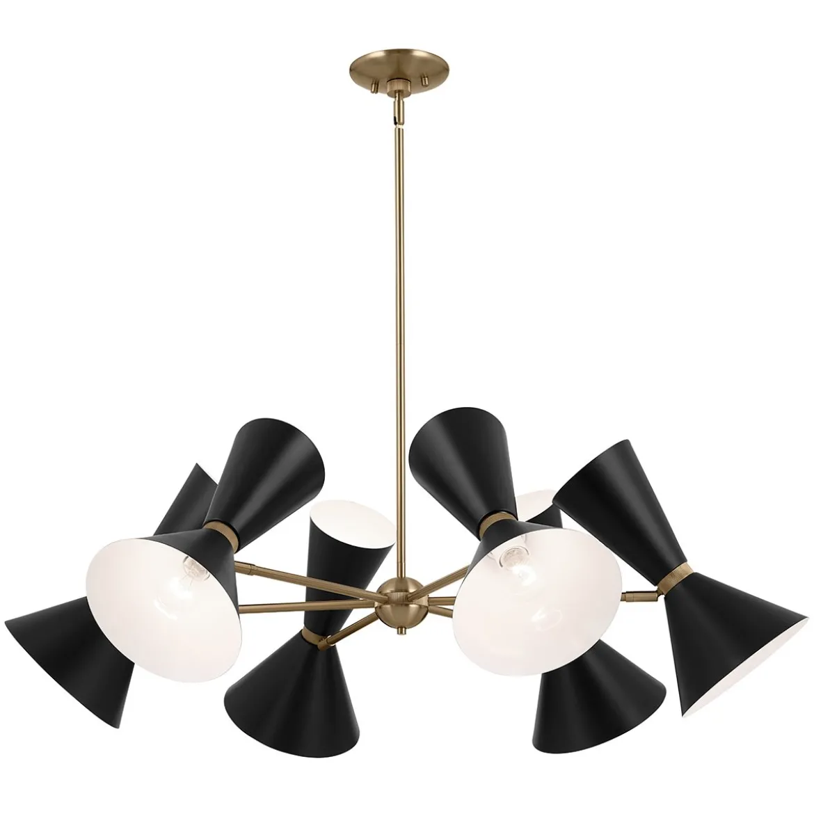Elstead Lighting Phix Kronleuchter 6-armig Champagnerbronze Schwarz