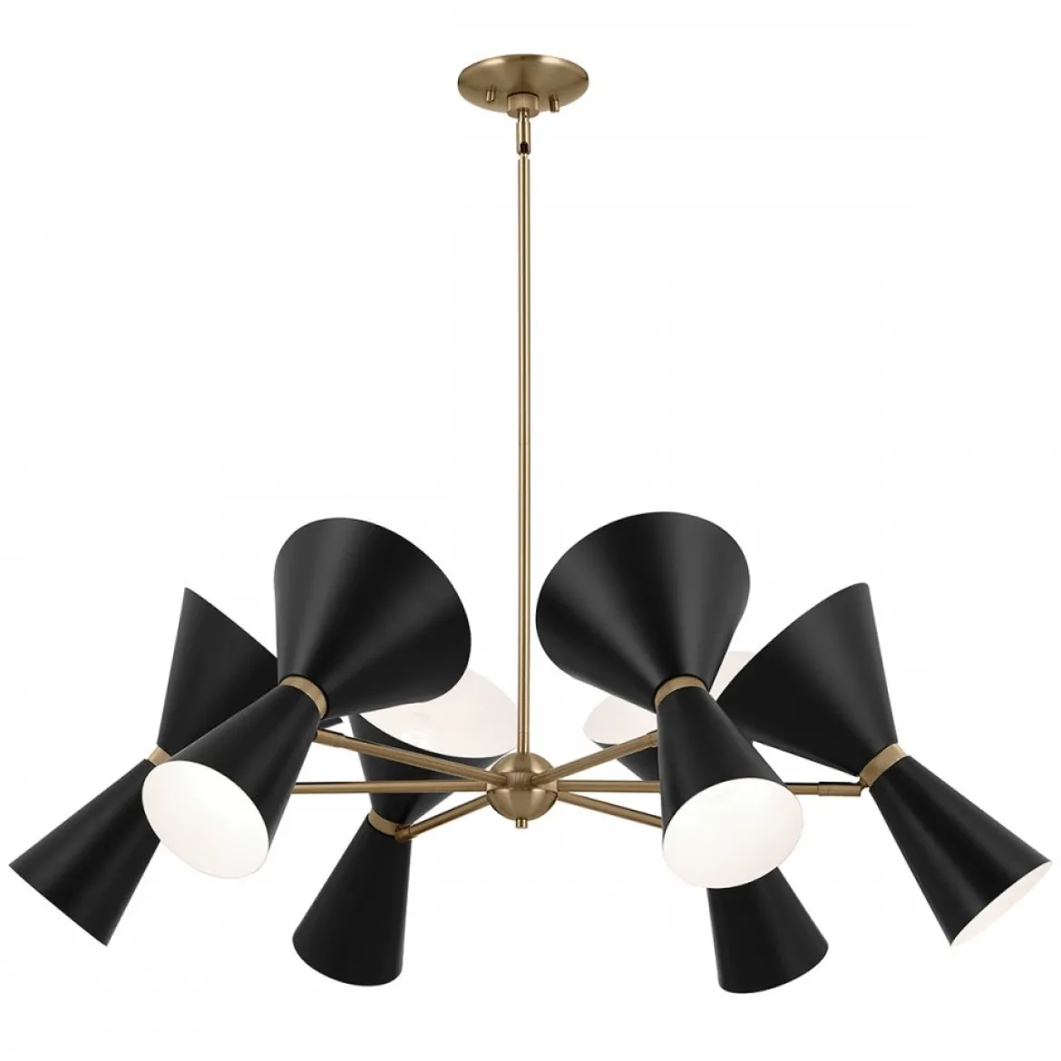 Elstead Lighting Phix Kronleuchter 6-armig Champagnerbronze Schwarz