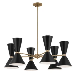 Elstead Lighting Phix Kronleuchter 6-armig Champagnerbronze Schwarz