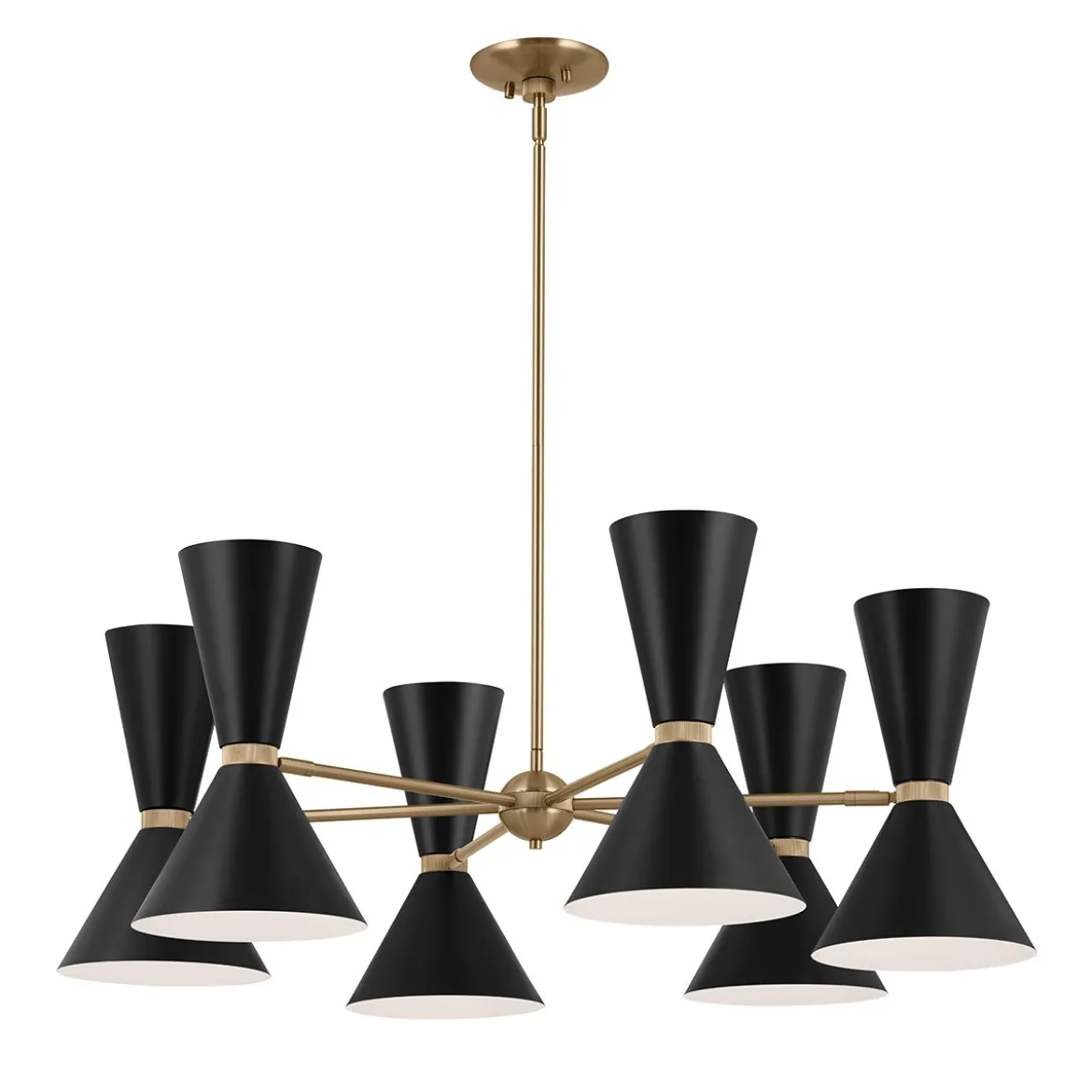Elstead Lighting Phix Kronleuchter 6-armig Champagnerbronze Schwarz