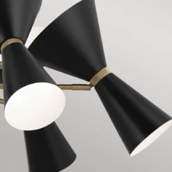 Elstead Lighting Phix Kronleuchter 6-armig Champagnerbronze Schwarz