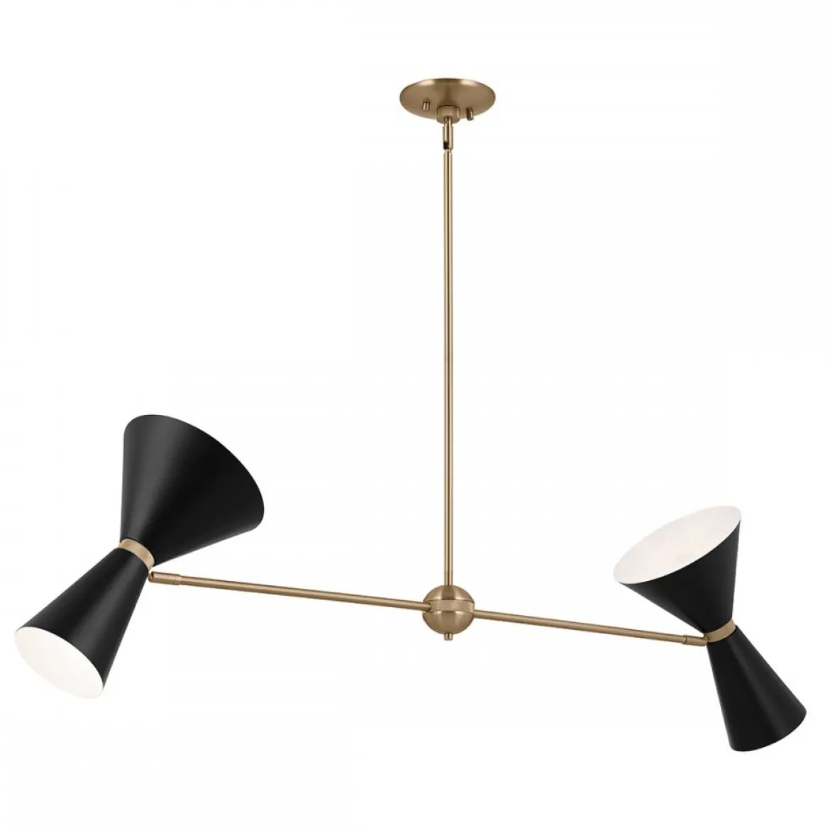 Elstead Lighting Phix Kronleuchter 2-armig Champagnerbronze Schwarz