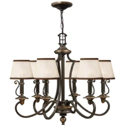 Elstead Lighting Plymouth Kronleuchter 6-flammig bronze E14