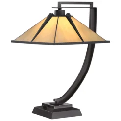 Elstead Lighting Pomeroy Tischleuchte 1-Light Tiffany-Stil Bronze E27