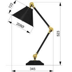 Elstead Lighting Provence Element 1-Light Mini Tischleuchte Schwarz E27