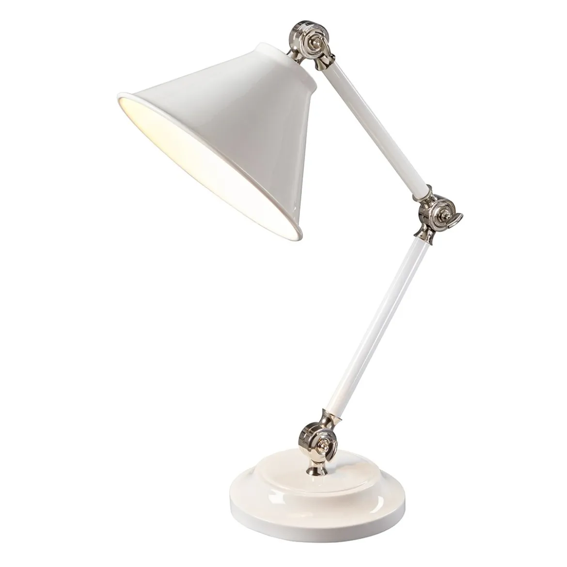 Elstead Lighting Provence Element 1-Light Mini Tischleuchte Weiss 52cm