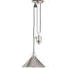 Elstead Lighting Provence 1-Light Rise and Fall Pendelleuchte Nickel poliert