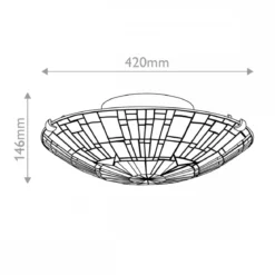 Elstead Lighting Reed Deckenleuchte 2 flammig im Tiffany-Stil 聳 Valiant Bronze E27