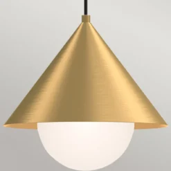Elstead Lighting Remyck Pendelleuchte 1-flammig Gebürstetes Gold
