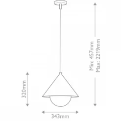Elstead Lighting Remyck Pendelleuchte 1-flammig Schwarz