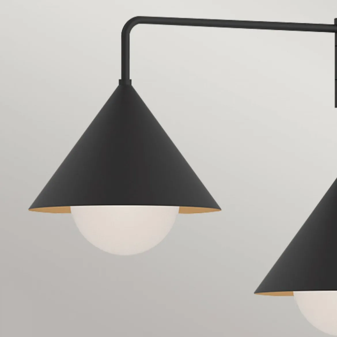 Elstead Lighting Remyck Pendelleuchte 3-flammig Schwarz