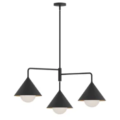 Elstead Lighting Remyck Pendelleuchte 3-flammig Schwarz