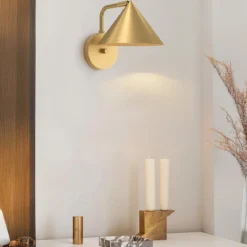 Elstead Lighting Remyck Wandleuchte 1-flammig Gebürstet Gold