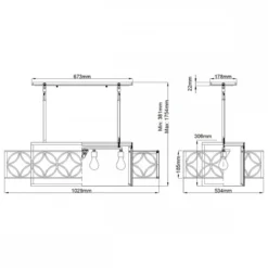 Elstead Lighting Remy Pendelleuchte Bronze Gold 4-flammig E27